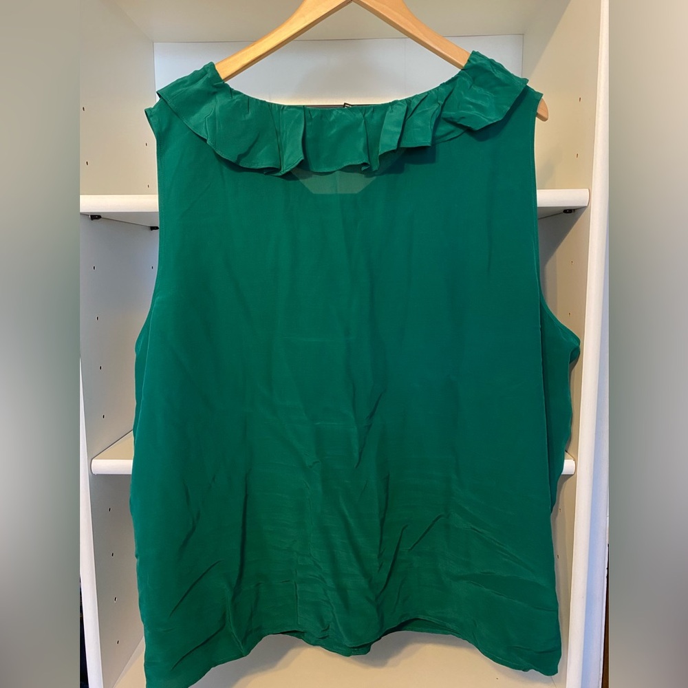 Talbots 3X Ruffle Sleeveless Blouse - Picture 2 of 7